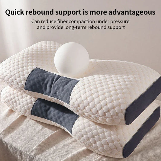New Neck Pillow Help Sleep And Protect The Neck Cervical Orthopedic Household Soybean Fiber Massage SPA Pillow For Sleeping Neck
